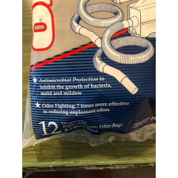 Oreck NWT 12 Hypoallergenic Filter Bags 1 Motor Filter Compact Cannister Models - Picture 3 of 5
